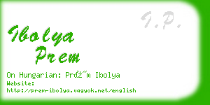 ibolya prem business card